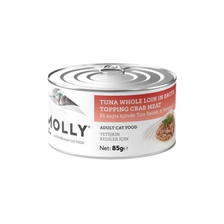Molly Et Suyu İçinde Ton Balıklı Ve Yengeçli Tahılsız Yetişkin Kedi Konservesi 85 GR | SRC: Barcode: 8680542871416